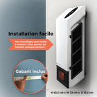Heat Storm - Chauffage Wave au sol ou mural 1000 W-Le thermostat intégré de 1000 W à 500 W en mode éco avec affichage LED vous indique la température et aide à réguler la température efficacement