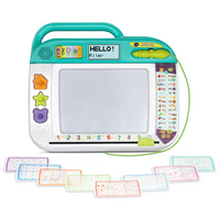 VTech - Mon ardoise interactive Apprenti-écriture - Anglais-Rempli de trucs à écrire, ce tableau facile à effacer montre aux enfants comment dessiner des lettres, des chiffres et des objets, étape par étape