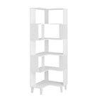 Prepac - Bibliothèque d'angle Nordik 71,5 po à 6 niveaux, tablette autoportante extra haute avec rangement - Blanc-Construction Solide Pour Une Durabilité À Long Terme: Avec une conception épaisse et des côtés robustes, cette étagère d'angle garantit stabilité et durabilité, offrant une structure solide qui garde vos objets en sécurité au fil du temps.