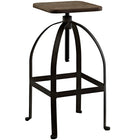 Modway - Pointe Tabouret de bar - Brown-Socle en acier vieilli