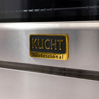 Kucht - 36 po Série KXP Cuisinière double énergie Gaz naturel - Acier inoxydable/Or-Boutons de commande en or de haute qualité