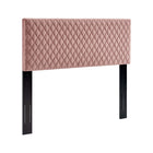 Modway - Angela Performance Velvet Tête de lit King, Rose poussiéreuse-Motif en treillis en losange