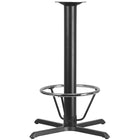 Flash Furniture 33 x 33 po Table de restaurant X-Base avec 4 po Dia. Colonne de hauteur de barre et anneau de pied-Base de table de restaurant