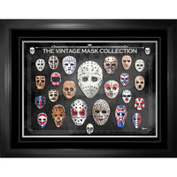 Vintage Goalie Mask - Impression encadree - 35" x 27"-Qualité supérieure - print framed
