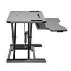 Uplite Convertisseur de Bureau Assis debout - Noir-Transition rapide - De la position assise à la position debout. Un mouvement facile et fluide grâce au mécanisme innovant de verrouillage de la hauteur par simple contact
