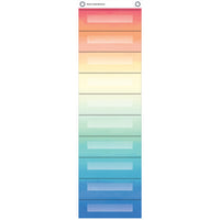Teacher Created Resources - Tableau de poche pour le stockage de fichiers, 10 pochettes, Aquarelle, 14 po x 58 po-Parfait pour organiser les dossiers des étudiants, les jeux de dossiers, les formulaires et autres documents