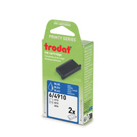Tampons encreurs SWOP Trodat - 6/4910 - Bleus - Paquet de 2-Tampon encreur de rechange pour timbre auto-encreur Trodat 4910