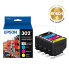 Epson - Cartouches d'encre T302 Claria Premium - Noir et couleurs CMJ-Photos brillantes autant sur papier ordinaire que sur papier glacé