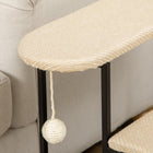 PawHut - Escalier pour chat 3 marches 20 po, rampe échelle recouverte de tapis - blanc crème-Une planche à griffer en sisal pour aiguiser les griffes des chats et protéger vos meubles ou votre sol 