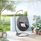 Modway - Encase Terrasse extérieure Rotin Chaise à balançoire - Marine grise-Tissage en rotin synthétique