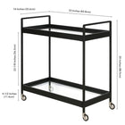 Hudson&Canal - Chariot-bar Cooper 33" de largeur - Bronze noirci-9
