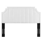 Modway - Alyona Chenal Touffé Performance Velvet Tête de lit complète/Queen, Blanc-Tissu résistant aux taches durable