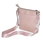 Nicci - Sac à bandoulière pour femme avec poche avant zippée - Rose -Poche fendue à l'arrière avec fermeture à bouton-pression magnétique