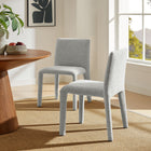 Modway - Rhodes Tissu tapis Chaise à manger - Gris colombe-OEKO-TEX® STANDARD 100 Tissu Certifié et Recyclé