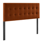 Modway - Lily Velours de performance résistant aux taches Tête de lit King Size, Rouille-Sellerie en velours Performance résistante aux taches