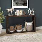 Hudson&Canal - Console Kellan 52" L - Brun aulne-Finition en brun aulne aspect bois