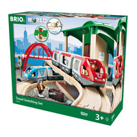 BRIO - Circuit plateforme voyageurs-Intégré au monde BRIO : ce circuit est entièrement compatible avec les autres circuits, rails et trains du monde BRIO. Les deux trains sont équipés des attelages magnétiques BRIO classiques, permettant une connexion facile entre eux et avec d'autres véhicules