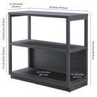 Hudson&Canal - Bibliothèque Thalia 33"H - Gris anthracite-Dimensions du produit : 15" L x 36" l x 33" H