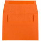 JAM Paper - Enveloppes d'invitation colorées A2 - 4,375 x 5,75 - orange recyclé - Paquet de 50-Ces enveloppes sont parfaites pour les RSVP, les cartes de voeux, les invitations à des événements, les mariages ou toute autre annonce