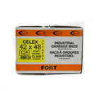 Eco II - Sacs à ordures - 42 po x 48 po - fort - Clair tint - paquet de 125-42 po x 48 po