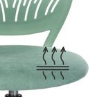 Chaise de Bureau pour Adolescent Homy Casa – Turquoise-Dimensions (po) : 15,75 x 17,25 x 29,5 à 34,5