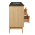 Modway - Render 48" Vanité de salle de bain à un seul lavabo - Noir de chêne-8