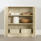 South Shore - Arum - Buffet 2 portes avec tablettes - Chêne blanchi-Matériau: Panneaux de particules laminés, MDF