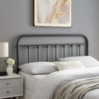 Modway - Sage Métal Tête de lit jumelée, Gris-Construction en fer revêtu de poudre