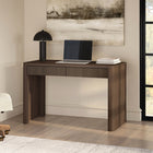 Hudson&Canal - Bureau rectangulaire cannelé Palmera - 47,5 po l - Chêne brun-Caractéristiques assemblage facile