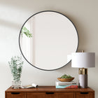 Arcus Home Decor - Miroir rond Hey Mirro de 36 po - Noir-Forme : Ronde classique