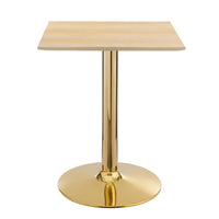 Modway - Verne 24 po Carré Table à manger, Or Naturel-Table à manger moderne