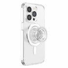 PopSockets - PopGrip pour MagSafe Rond avec Anneau Adaptateur - Transparent-Retirez la poignée pour le chargement sans fil
