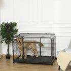 PawHut - Cage pour chien pliable robuste pour chiens très grande taille - 49 po x 30 po x 32 po-Chaque barre est solidement soudée au cadre pour plus de stabilité et de sécurité<br> 