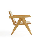 Manhattan Comfort - Hamlet fauteuil d’appoint industry chic 22,64" - nature - lot de 2-Dossier carré unique en cannage