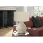 Monarch Specialties - Luminaire - 25 po H Lampe De Table - Béton Crème - Abat-Jour Beige - Contemporain-L'interrupteur rotatif à 3 voies permet de brancher une seule ampoule (non incluse) d'une puissance maximale de 100 W/120 V, ce qui vous permet de régler l'ambiance lumineuse pour éclairer ou assombrir instantanément la pièce
