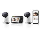 Motorola - Moniteur bébé PIP1610 Connect Wi-Fi HD motorisé - Blanc - Ensemble de 2 caméra -Berceuses - Aidez votre tout-petit à s’endormir avec des berceuses préchargées