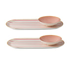 Maxwell & Williams - Rose Régence Plateau Ovale avec Plat Rond - 15 x 12 cm - Paquet de 2-Lavage des mains recommandé