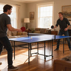 Soozier - Table de ping-pong taille réelle, ensemble-Peut être pliée en format compact avec un système de verrouillage pour maintenir la position pliée 