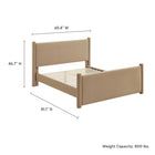 Modway - Rael Performance Velvet Lit de plateforme complet, Taupe-8