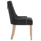 Modway - Pose Performance Velvet Chaise à manger Ensemble de 2 - Noir-Pieds en bois naturel