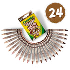 Crayola - Crayons Couleurs du Monde, 24 par paquet, 12 paquets-Comprend des couleurs telles que Deepest Almond, Medium Golden et Light Rose