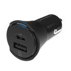 Scosche - Chargeur pour voiture PowerVolt PD32 double-port USB-C et USB-A - Noir-L'USB-C PD de 20 W charge les téléphones 4 fois plus rapidement qu'un chargeur standard de 5 W