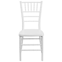 Flash Furniture - Chaise Chiavari empilable de la série HERCULES PREMIUM en résine blanche-Ensemble de 2 chaises Chiavari