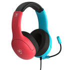 Turtle Beach - Casque filaire Airlite Fit pour Nintendo Switch - Bleu/Rouge Néon-Coussinets haut de gamme à isolation acoustique avec ajustement enveloppant confortable
