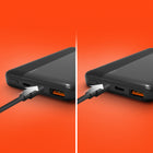HyperGear 10000mAh 20W Single Port USB-C & 18W Single Port USB-A Portable Power Bank HyperGear chargeur portatif à port USB-C de 20 W et à port USB-A de 18 W de 10 000 mAh-Indicateur de charge de pile à DEL