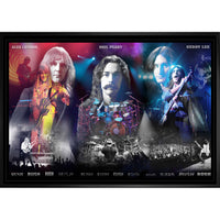 RUSH 20x29 Band Collage sur toile - Toile encadree - 31" x 22"-Qualité supérieure - music memorabilia