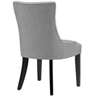 Modway - Marquis Tissu Chaise à manger Ensemble de 4 - Gris clair-Moulures cloutées à clous