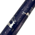 Mara-Mi by Gartner Studios - Papier d'emballage cadeau de Noël de qualité supérieure - Marine avec feuille d’argent-Papier d’emballage des Fêtes de qualité supérieure 