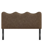 Modway - Athena Rayé Tissu tapis Tête de lit Queen size, Bande de Terre-Quatre positions de montage ajustables