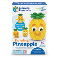 Learning Resources - Gros sentiments ananas-L'ananas Big Feelings est livré avec un guide en couleur qui comprend des visages et des sentiments suggérés pour faciliter la conception d'activités socio-émotionnelles pour les enfants d'âge préscolaire.